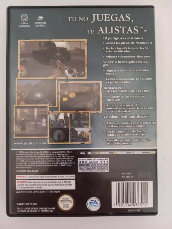 Medal of Honor Frontline GameCube Nintendo Medal of Honor Frontline GameCube Nintendo