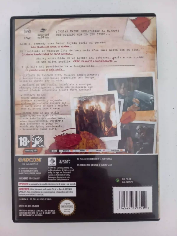 Resident Evil 4 GameCube Nintendo GC | NGC Resident Evil 4 GameCube Nintendo GC | NGC